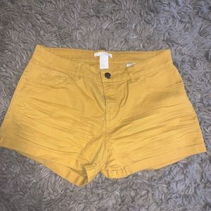 Mustard yellow shorts